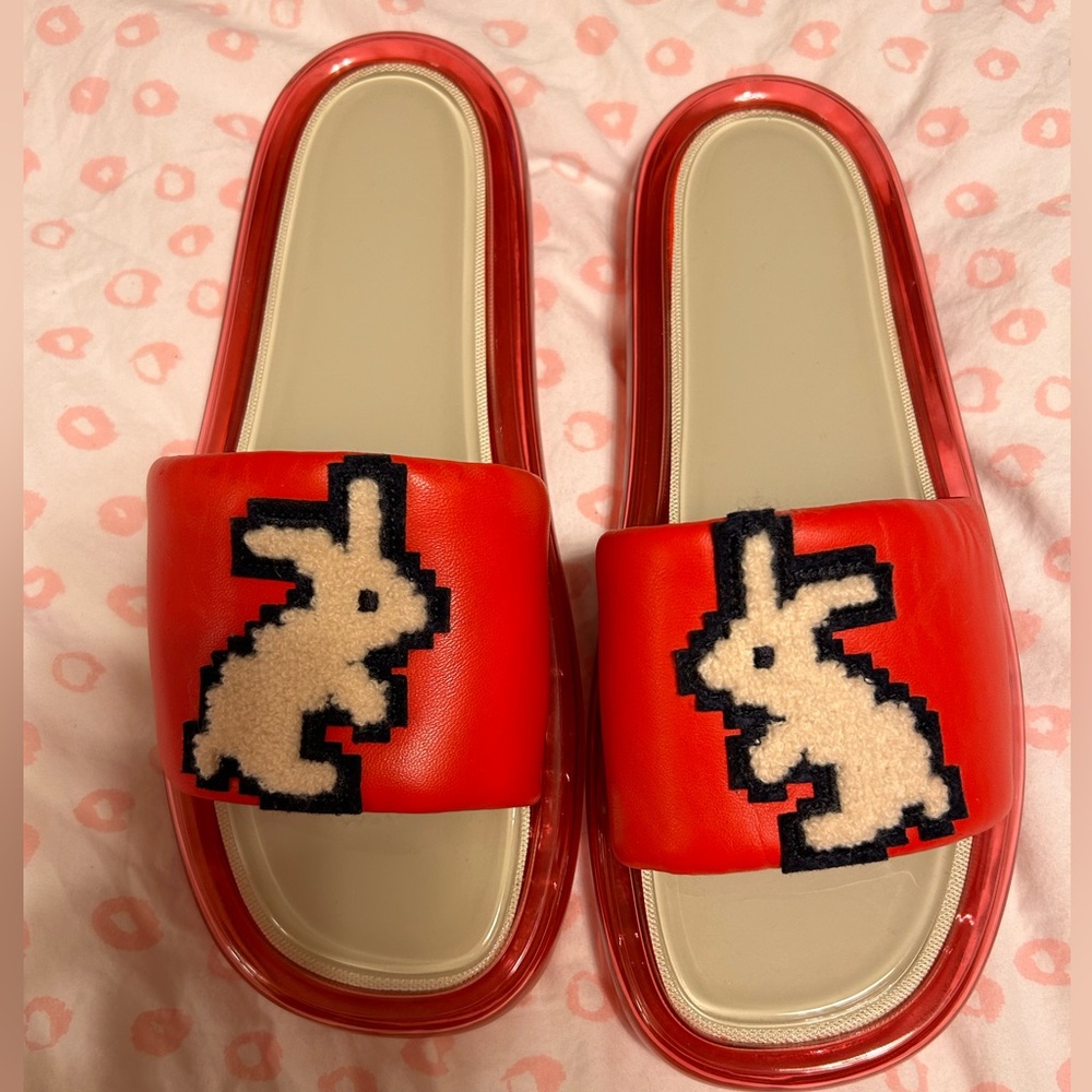 Tory Burch Rabbit Bubble Jelly Slides - image 4